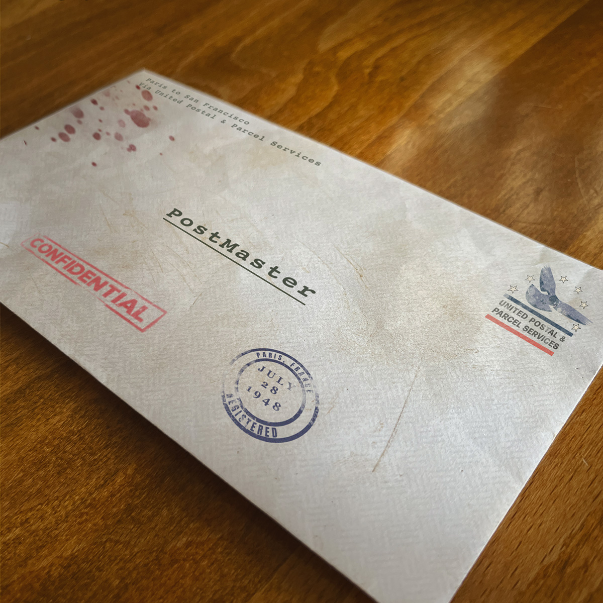Envelope for The Postmaster